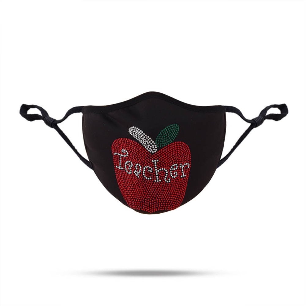 TEACHER BLING Swarovski bedazzled face mask